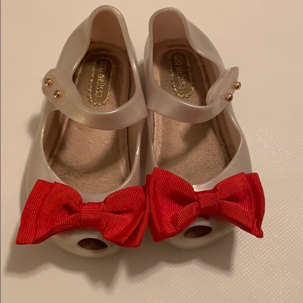 Mini Melissa Red Bow shoes